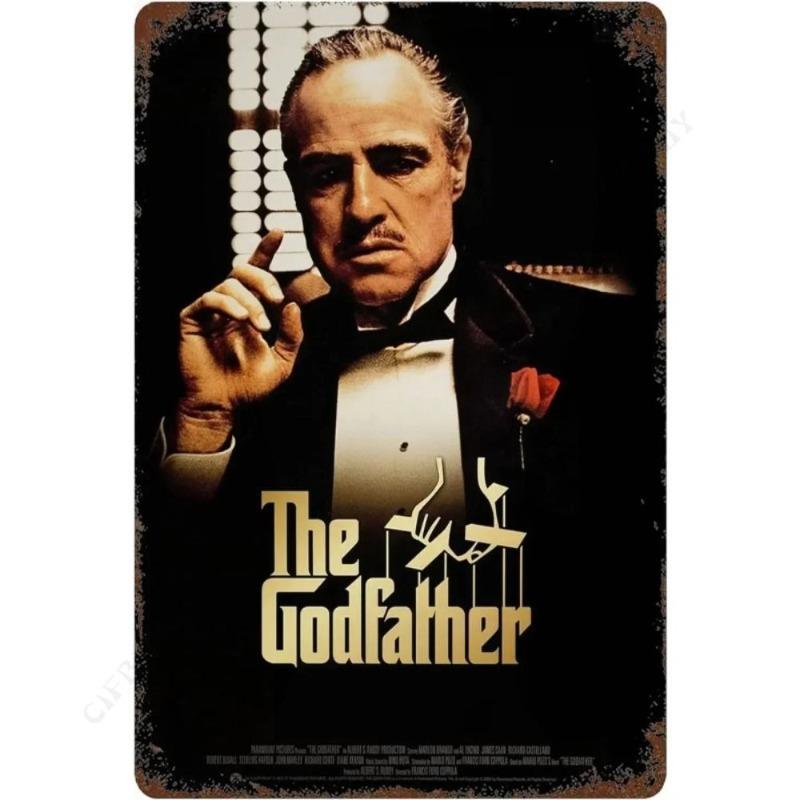 The Godfather Movie Vintage Metal Tin Sign Home Decor Gift 20x30cm