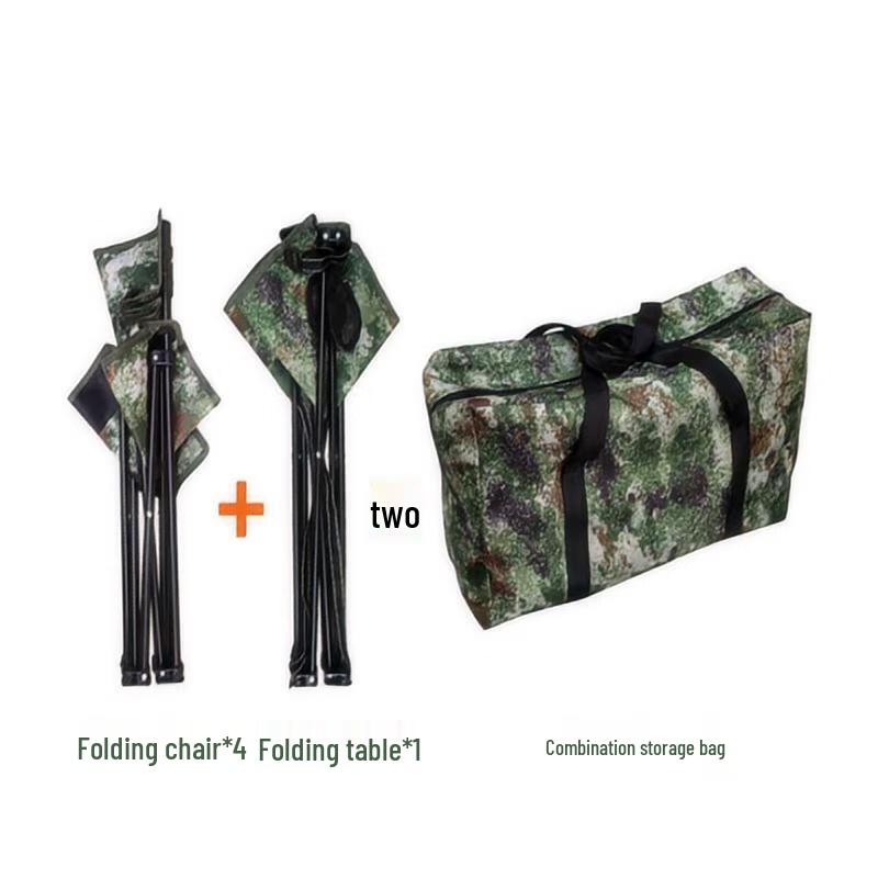 Reinforced Camouflage Folding Outdoor Table & Chair Set