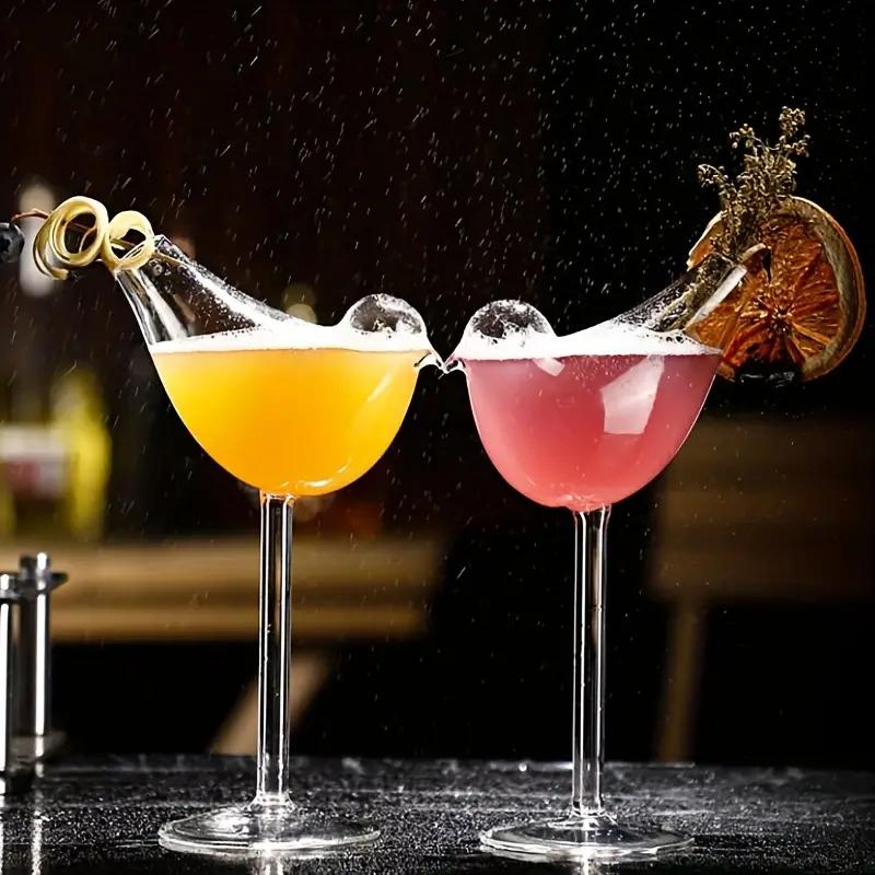 2ks, 6,8oz Birdie sklenice na víno - čiré skleněné poháry pro bar, hospodu, klub, restauraci, domácí použití - kreativní flétny na šampaňské pro letní nápoje