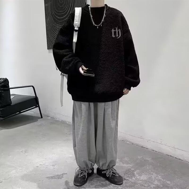Sweat à capuche décontracté tendance pour homme, Style Automne/Hiver 2026, Coupe ample, Pull à col rond.