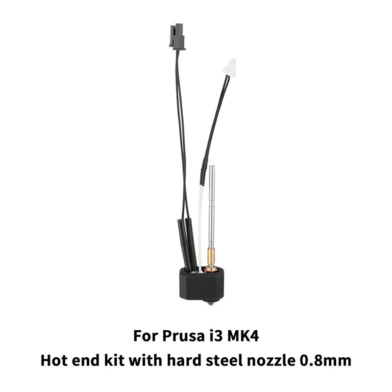 For Prusa I3 MK4 Hot End Extruder Print Head Kit Heater Cartridge Heating Block Hardened Steel Nozzle For Prusa I3 MK4