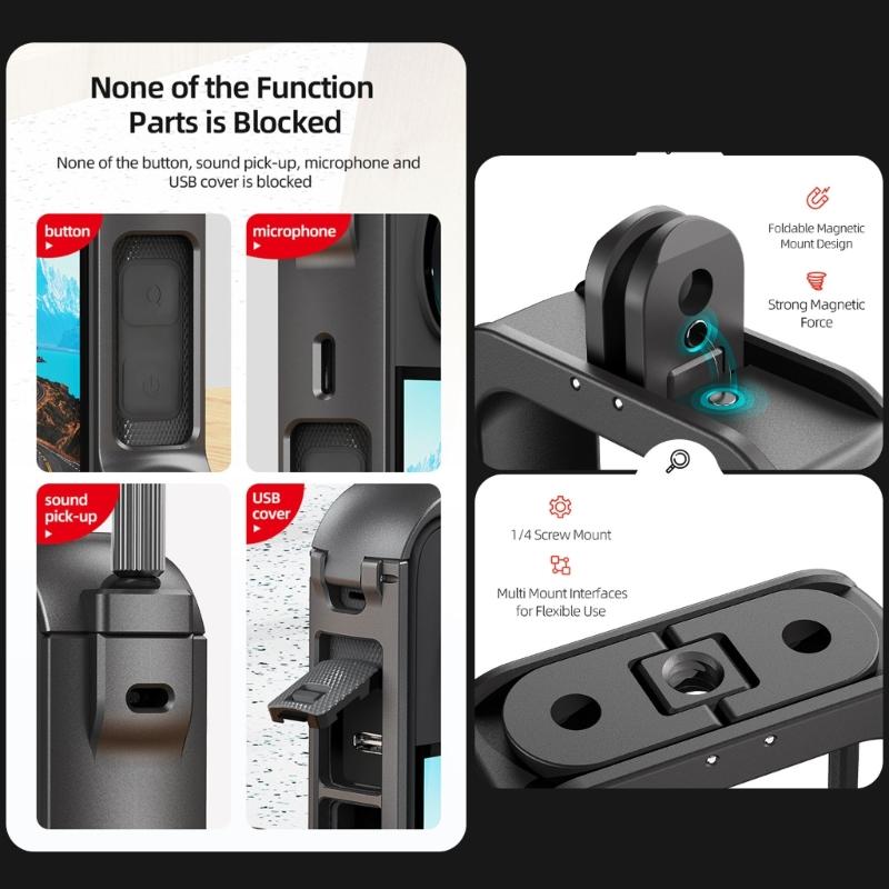 Protector Frame Holder for  OneX3 Protective Case Tripod Adapter Mount Bracket Aluminum Alloy lightweight