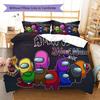 Among Us Custom Name Pattern Bedding,Quilt Set Quilt Cover Pillowcase Home Birthday Gift(1 * Duvet Cover + 2 * Pillowcase, Without Core)