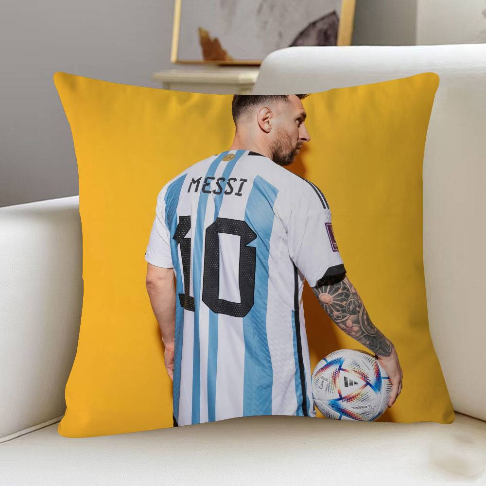 Football M-Messi Pillow Cover Sofa Cushion Cover Home Room Decoration Children Gift