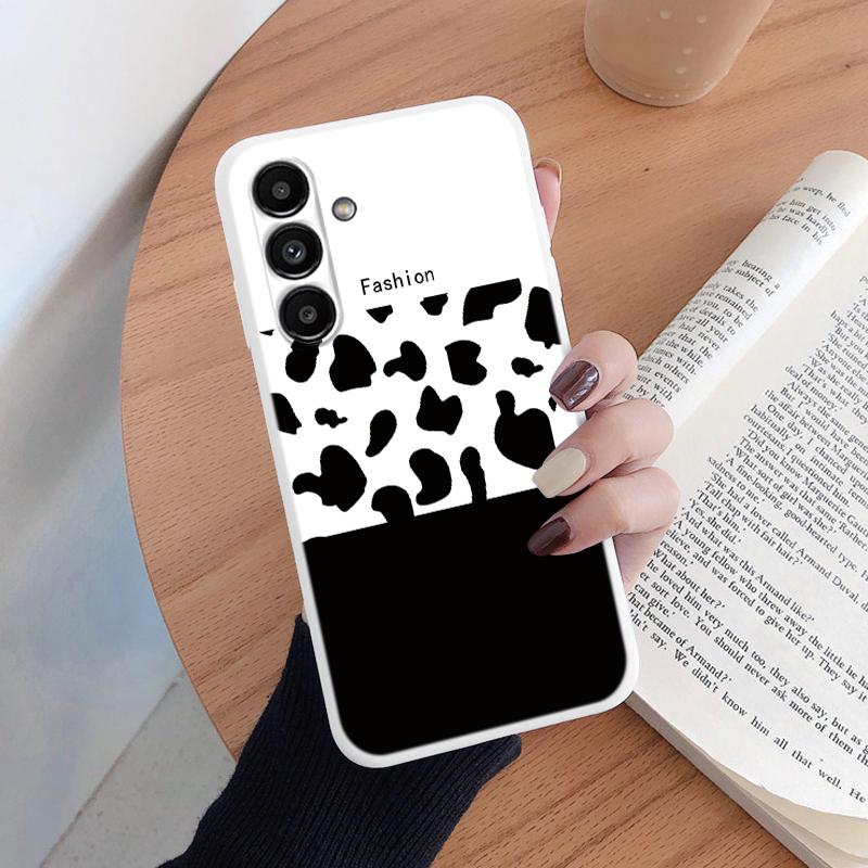 Leopard Print Phone Case For Samsung Galaxy A24 A54 A55 A34 A56 A16 4G Protection Back Cover Soft Silicone Fundas Shell Coque
