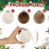Velvet Christmas Ball Ornaments Set - 15pcs 3.15 inch Flocked Xmas Decorations Ornaments for Christmas Tree Garland Table Centerpiece Festival Decor