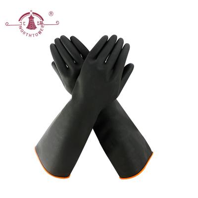 Guanti in gomma per carichi pesanti Guanti in lattice antiscivolo naturali resistenti all'acido muriatico chimico Protezione protettiva per il lavoro Industria