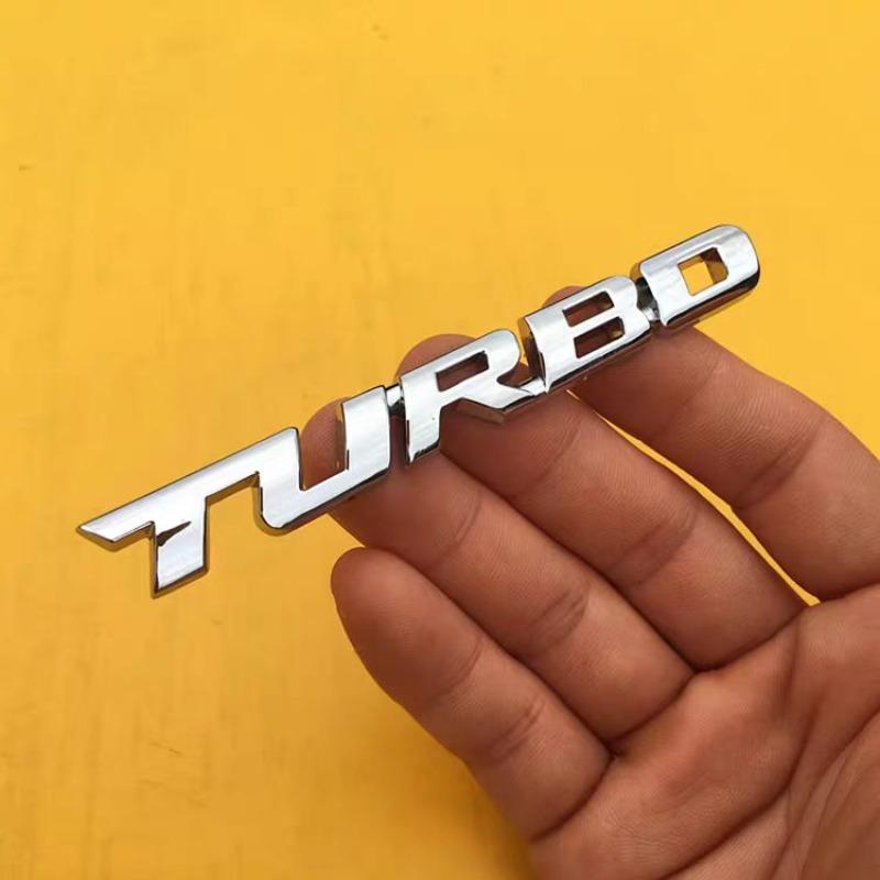 Modifiziertes Auto-Logo Turbo Metallaufkleber Sportlicher Karosserieaufkleber Hinteres Emblem Seitenemblem Dekorativer Aufkleber für Automobile