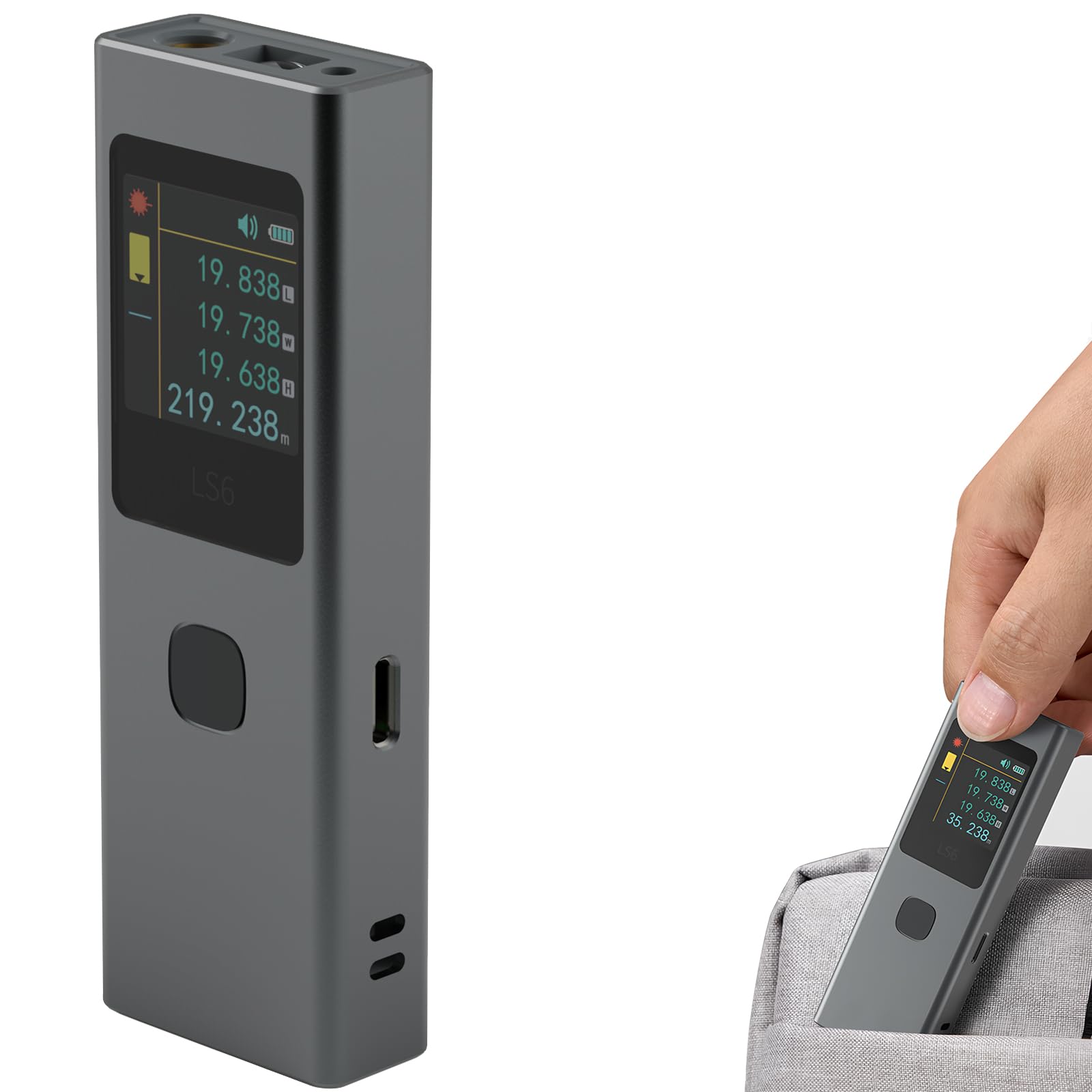 

Лазерний далекомір покоління з лазерним рівнем Електронна відстань Вимірювання відстані Клас лазера Максимальна виміряна відстань USB-відстань темно-сірий