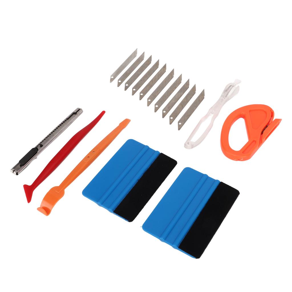 8 Pcs Car Wrap Film Squeegee Scraper Tool Vehicle Glass Protective Wrapping Cutters Installing Tool