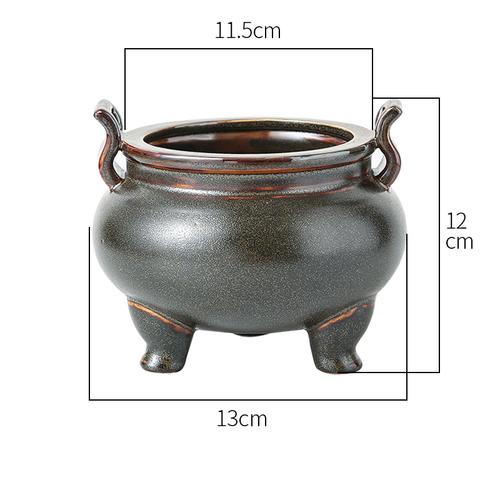 1pc Ceramic Incense Burner Decorations Buddhist Hall Utensils Temple Sacrifice Home Decor Pray for Auspiciousness Feng Shui