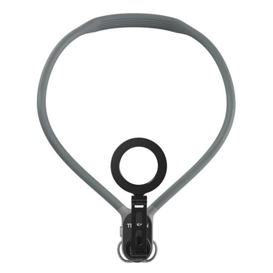 

Магнитный держатель для мобильного телефона на шею, сильный магнит, противоскользящий, быстросъемный, без рук, на шее для записи видеоблога от первого лица серый