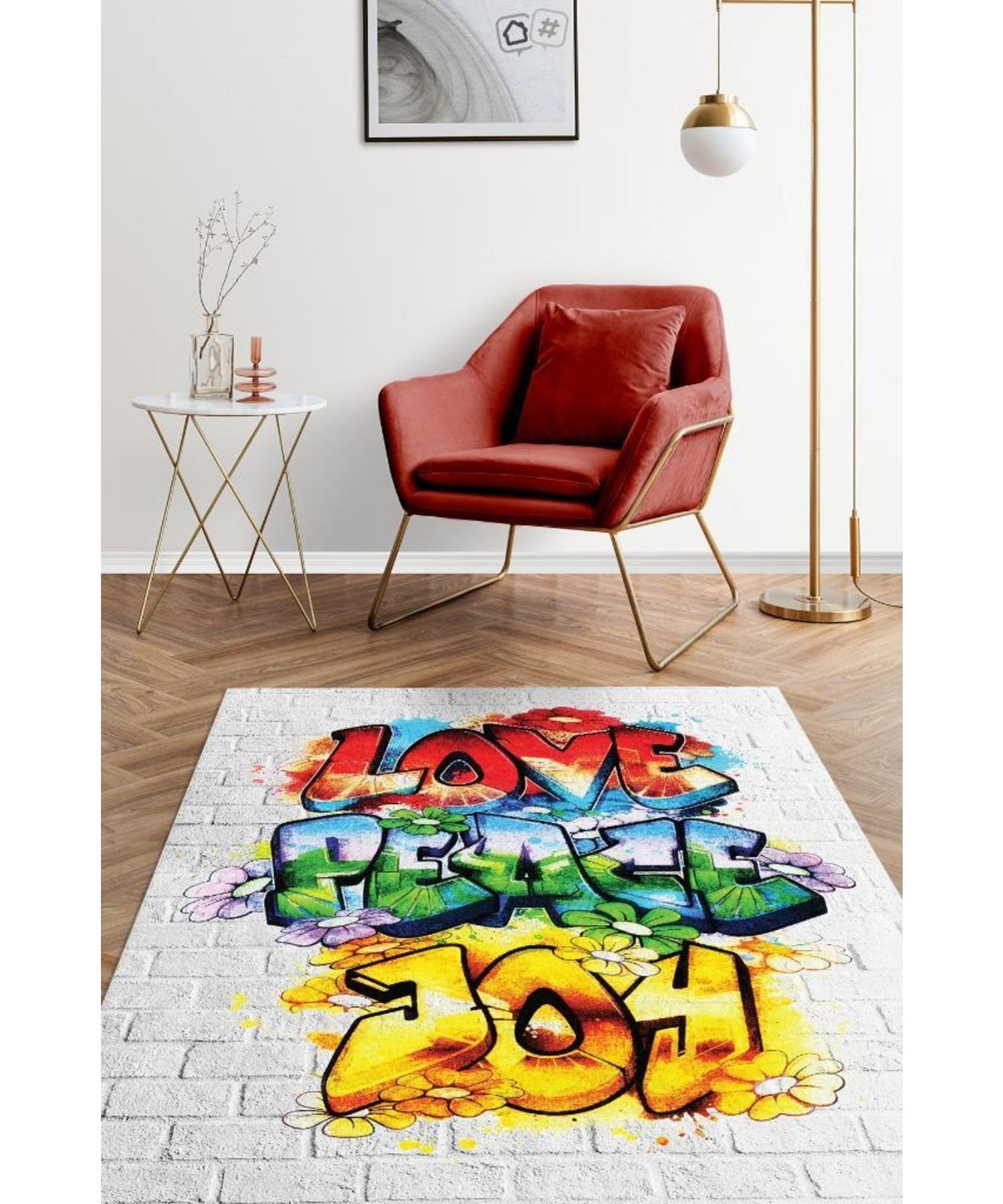 

Спокойствие и удовольствие тканый моющийся декоративный ковер в стиле граффити