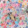 100Pcs Acrylic Flat Letter Beads Colored Alphabet Clear Round Loose Bead For Bracelet Necklace Charms Jewelry Making Accessories