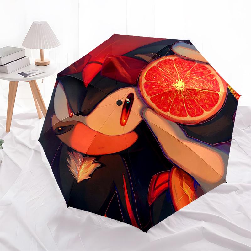 

1pc Grapefruit Slicer Automatic Opening Folding Umbrella with 8-Bone Iron Frame Portable Outdoor for Fans, Travelers, Everyday Use, Festive Gift.R029