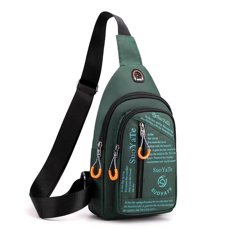 Men Chest Bag Casual Sling Bag Crossbody Backpack Waterproof Shoulder Bag Multi Pocket Travel Sports Chest Pack for Men Women