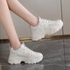 Fashion Summer Women's Fashionable Sneakers - Small White Casual Breathable Mesh Rubber Surface Versatile Elasticity Sports Shoes Are