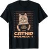 Cat Lovers T-Shirt - Funny Catnip Design for Cat Enthusiasts Graphic T Shirts Harajuku Shirts Vintage T Shirt
