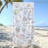 Cute Cat Happy Day Beach Towel Patterned Sunscreen And Windproof Suitable For Swimming Pool Camping Travel