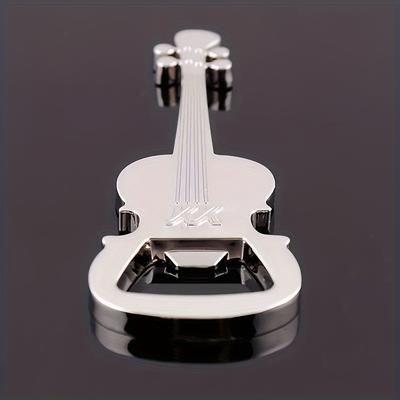 Metal Gitar Şeklinde 1 adet Şişe Açacağı Anahtarlık - Mutfak ve Yemek İçin Mükemmel, Müzik Severler İçin İdeal Hediye