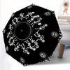1pc Skeletal Celebration Automatic Open/Close Umbrella, Portable Folding Umbrella for Travel,suitable As a Gift for Various Festivals