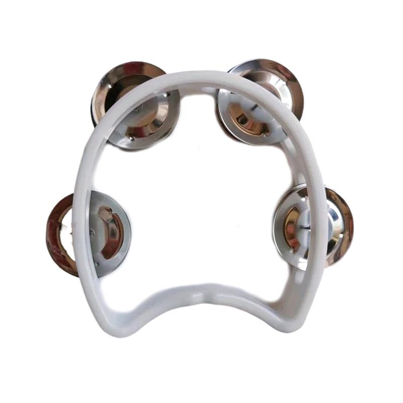 1Pc Plastic Percussion Tambourine For Adults Hand Tambourine Musical Instrument 4 Bells On Abs Tambourine Musical Rhythm Instrum