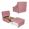 Fold-out Armchair Sleeping Function KIMO Bedding Container Family Furniture C Róż