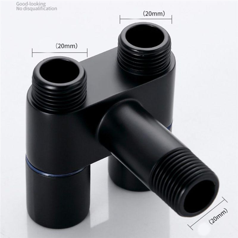 A84E-Mini Multi-Function Faucet Brass 1 Into 2 Out Dual Control Washing Machine Chrome Tap For Washing Machine And Toilet