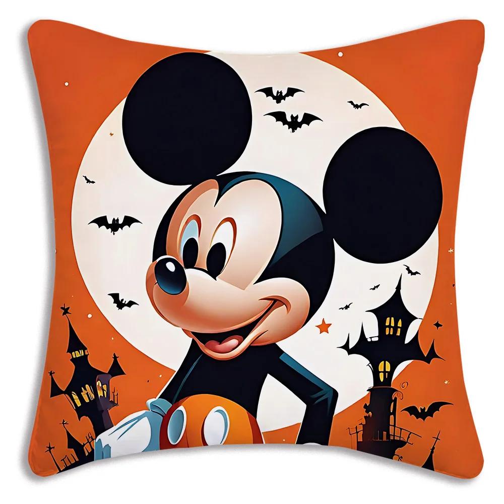 Halloween Disney Topolino Minnie Federe Cuscino Cartone Animato Divano Decorativo Casa Stampa Carina Federa Cuscino