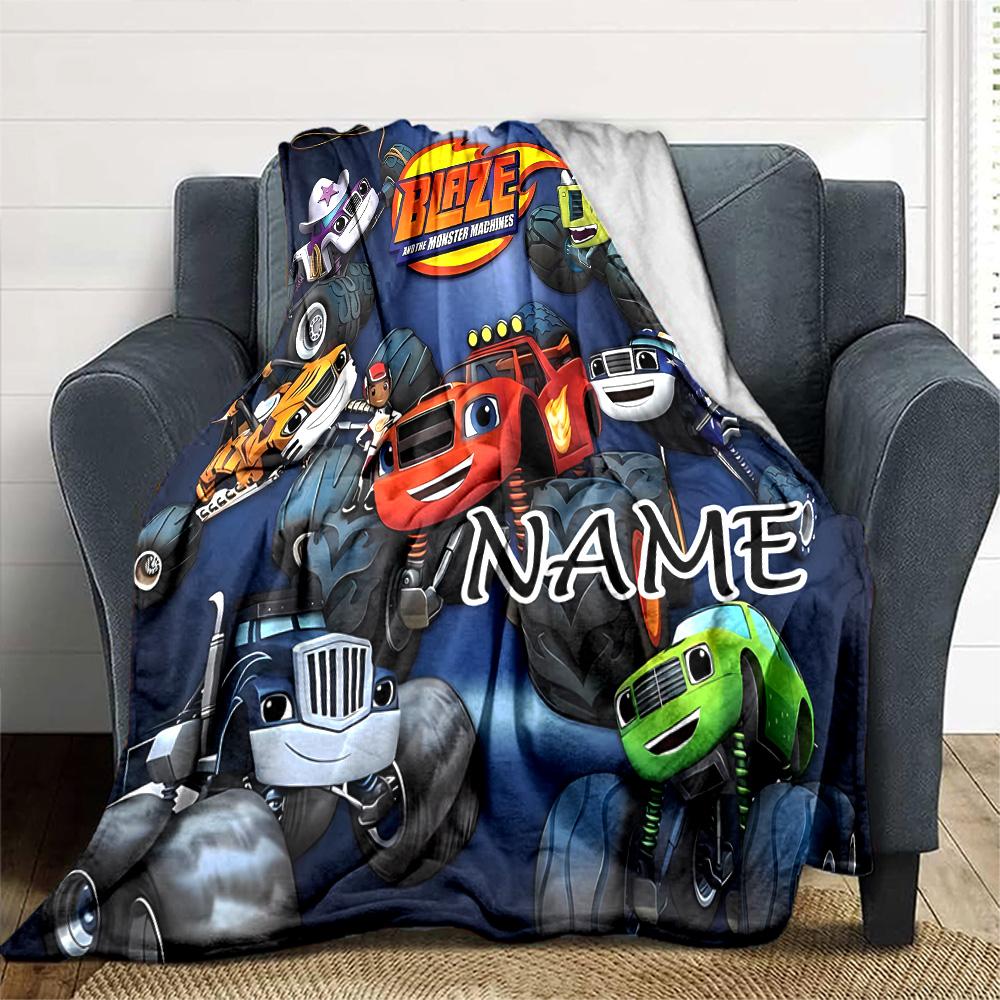 Coperta Ponderata Personalizzabile Blaze e le Macchine Mostruose1 – Nome Personalizzato, Coperta Accogliente per Tutte le Stagioni, Lavabile in Lavatrice, Coperta Personalizzata