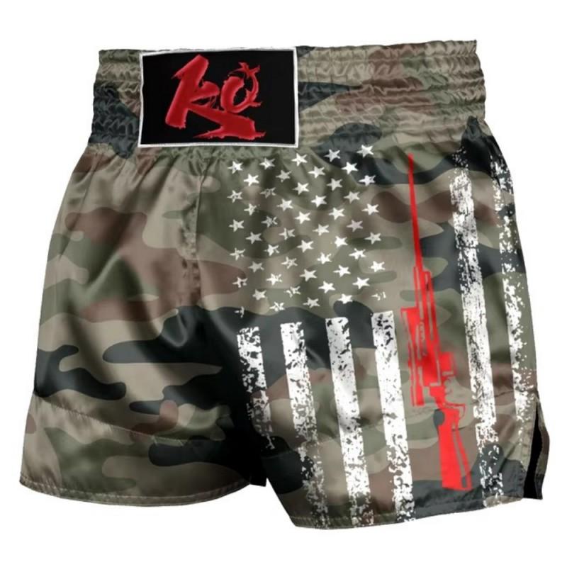 American Flag Camo Fight Shorts Mens Womens MMA Boxing Muay Thai Training