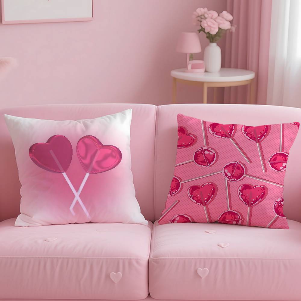 sweet pink candy Pillow Case pattern printing pillowcase living room sofa cushion cover bedroom room decor