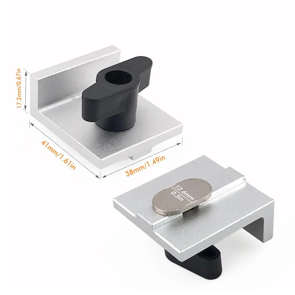 4pcs Bi-Directional Short Stop Kit Replacement T Track Stop Block For T-track Table System Woodworking Tools