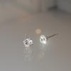 Modernlike Silver 925 Drum Cubic Zirconia Earrings