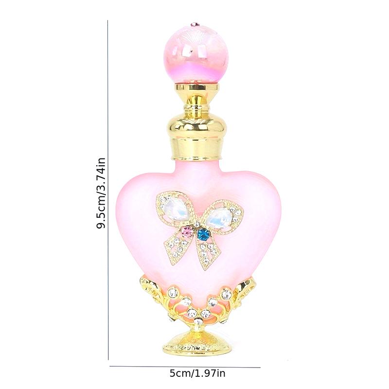 5 ml Herz Metall Leer Nachfüllbar Parfümöl Attar Flasche Glasbehälter Geschenk Heimdeko Hochzeitsgeschenke