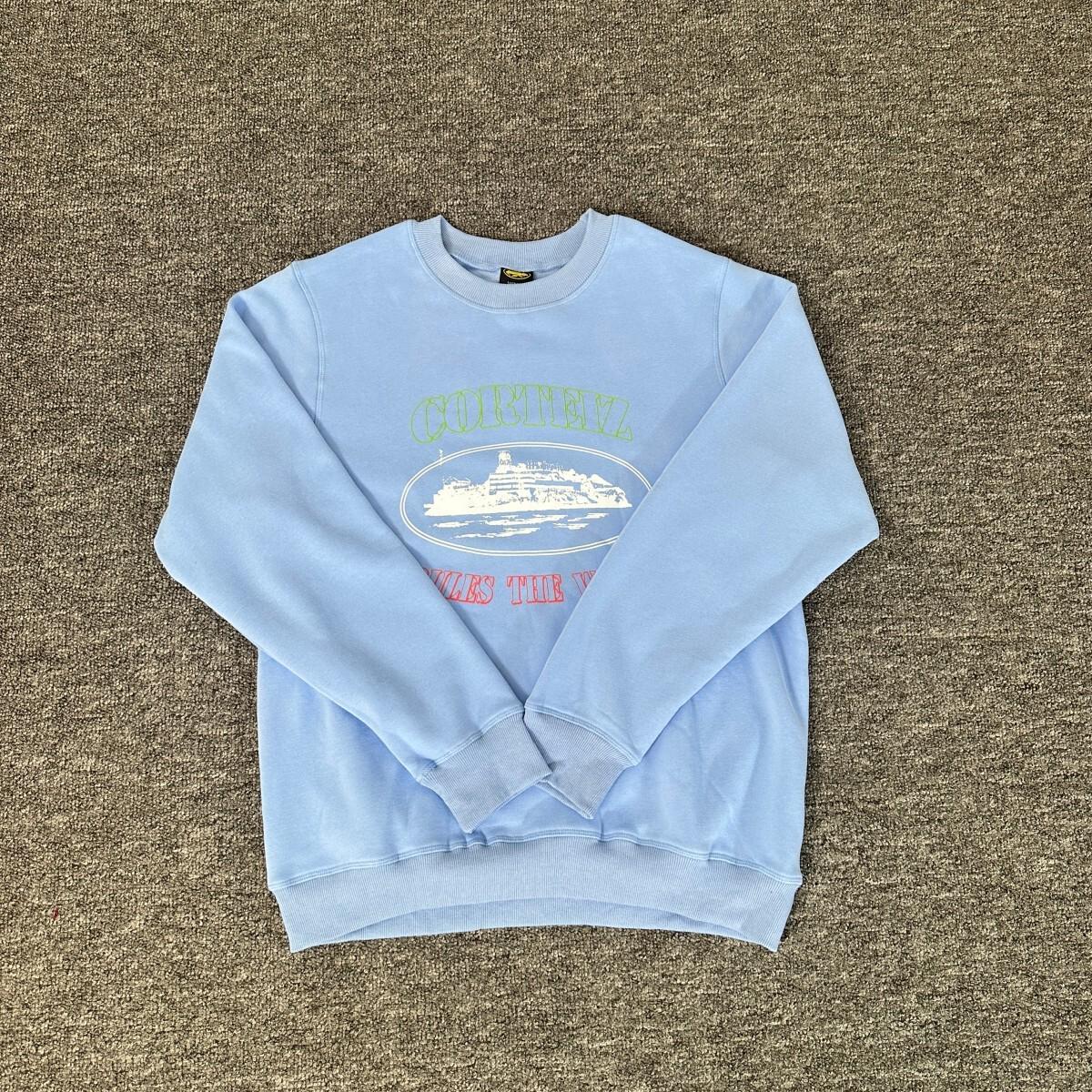 

Унісекс Худі Corteiz Alcatraz Модне Вільне З Круглим Коміром з Оксамитом Extra Large