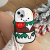 Kawaii 3D Hamburger Soft Silicone Phone Case For iPhone 17 16 Plus 15 14 13 Pro Max Funny Cartoon Shockproof Cover