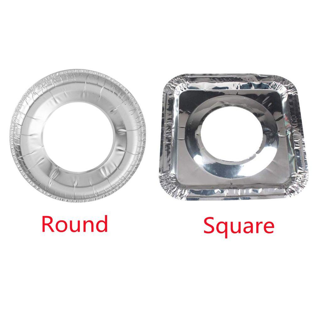 10ks 10ks Kryty na plynovou troubu odolné proti oleji Kryty hořáků sporáku Hliníková fólie Kulaté Čtvercové Zesílené