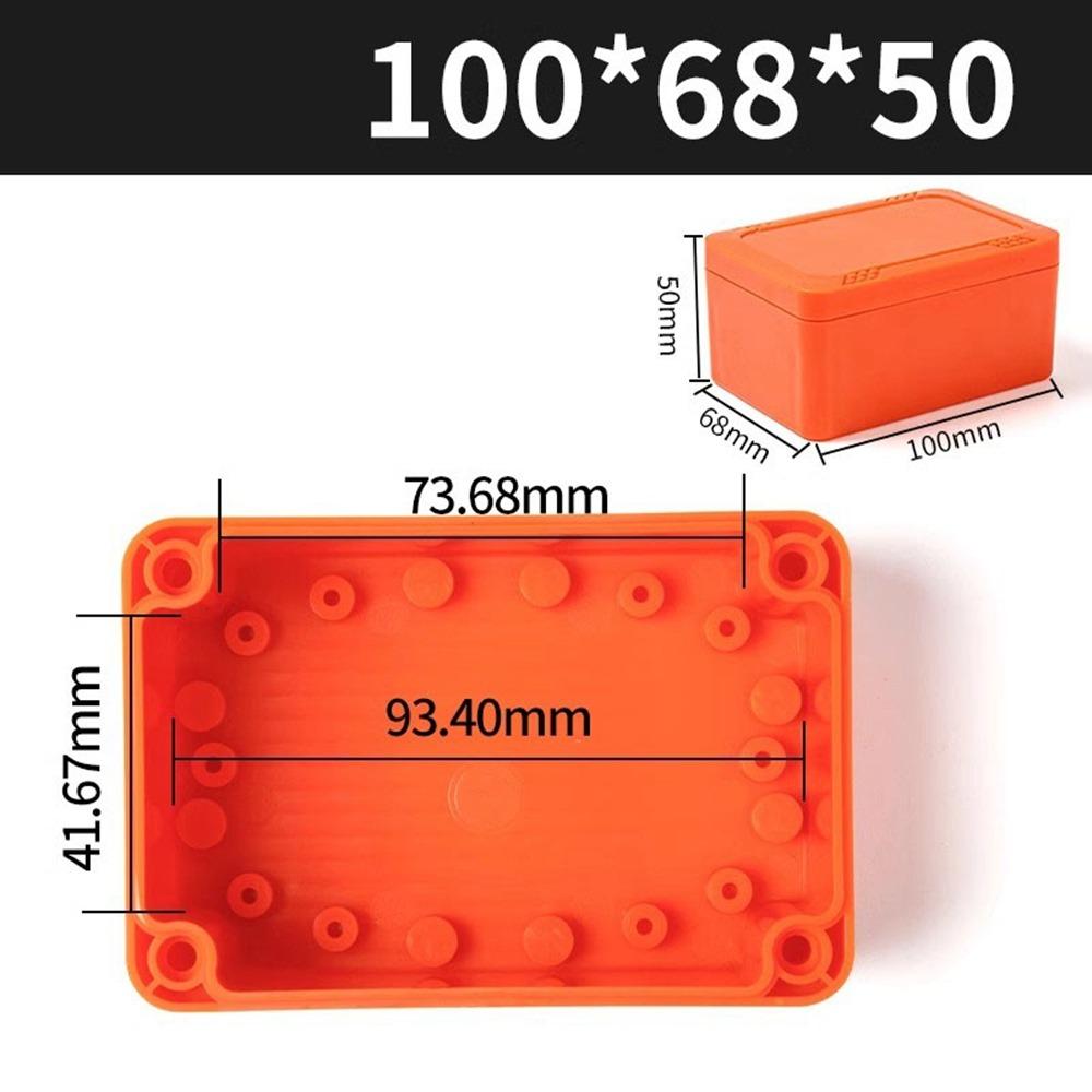 IP67 Waterproof Enclosure Junction Housing Box ABS Plastic Orange Color Instrument Box Electrical Project Box Outdoor Indoor