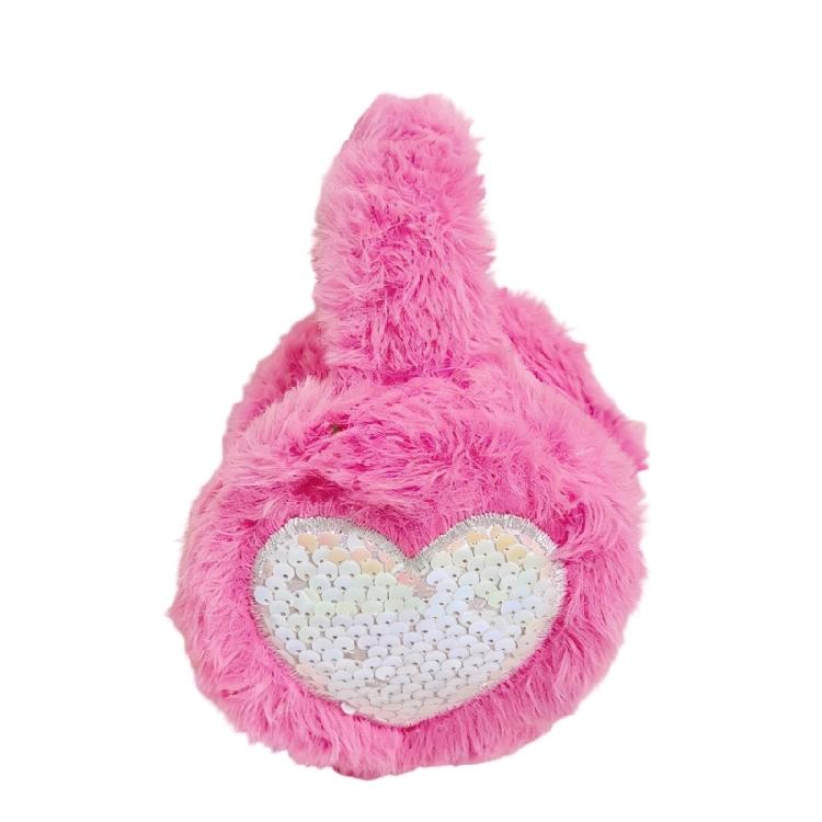 

Heart Earmuffs For Girls, Soft Fleece Lining, Adjustable Winter Ear Covers For Outdoor Use роза розовый