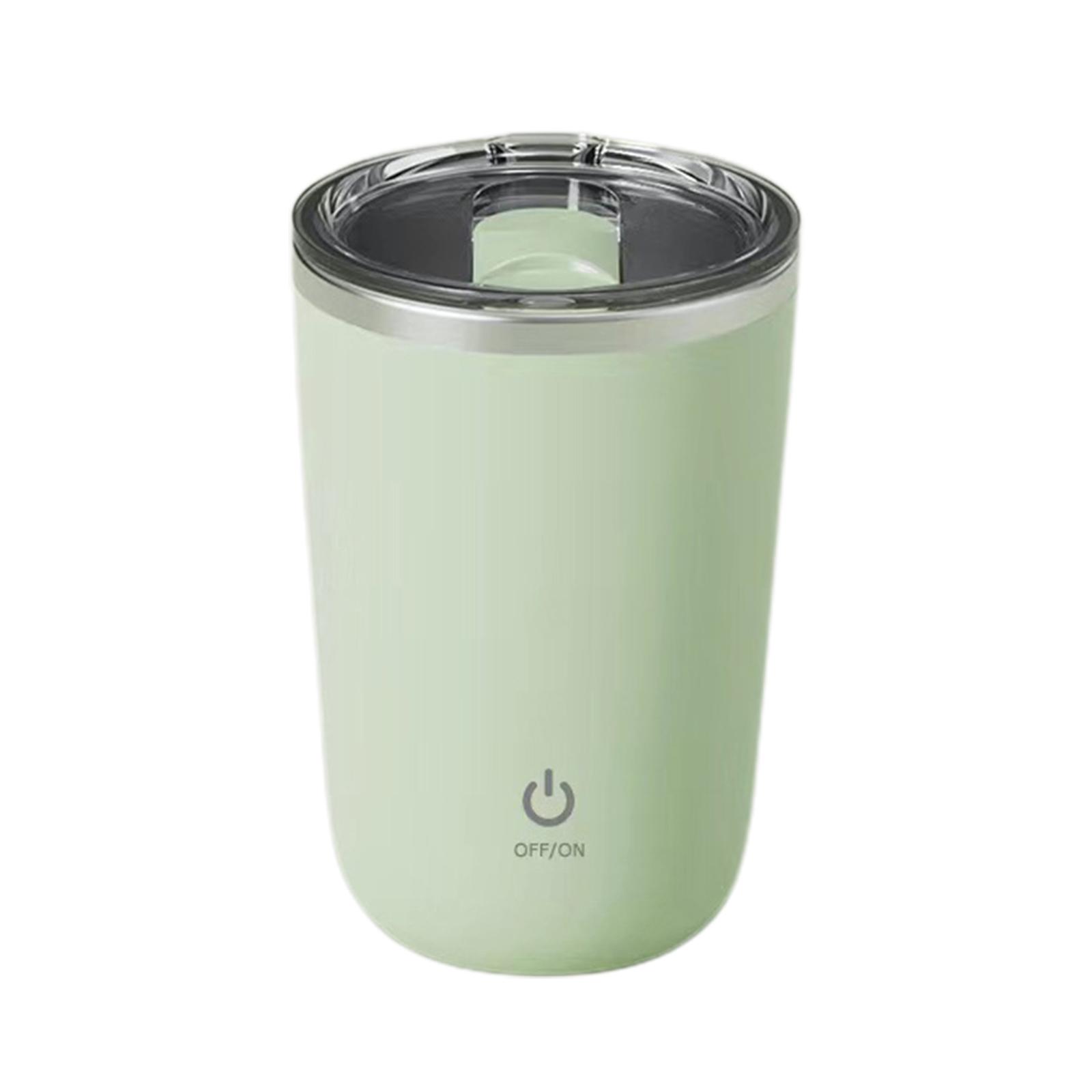 

Coffee Stirring Cup Automatic Electric Mixing Mug Portable Rechargeable Magnetic Cup Outdoor Sports Waterproof Bottle зелёный