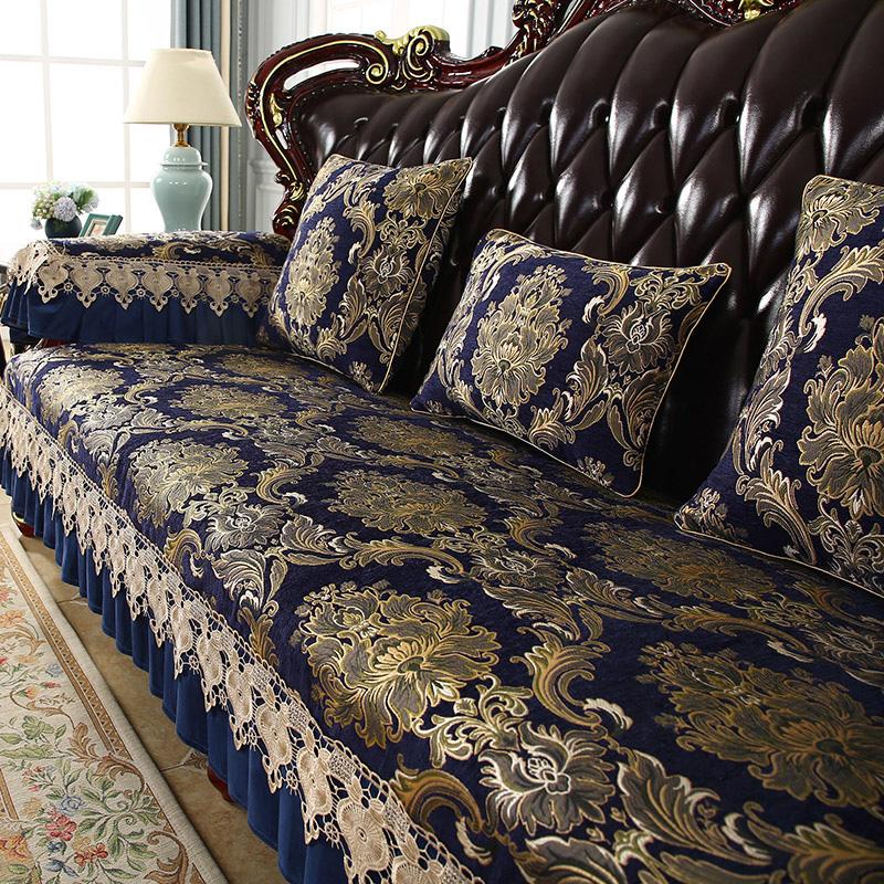 

Подушка для дивана из шенилла, европейский универсальный чехол для дивана Four Seasons, противоскользящее полотенце для дивана в гостиной, чехол из жаккардовой ткани 50x60