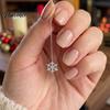 Snowflake Dangle Earrings 1 Pair for Women, Sparkling Earrings, Winter Long Versatile Alloy Ear Ornaments Chain Line Drop Minimalist Christmas Jewelry