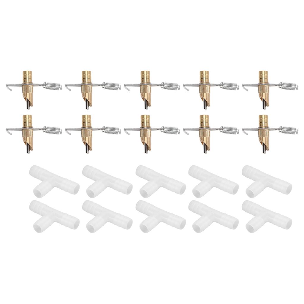 10 Pack Rabbit Water Feeder Copper Rabbit Nipple Drinker Feeder for Bunny Rodent Poultry