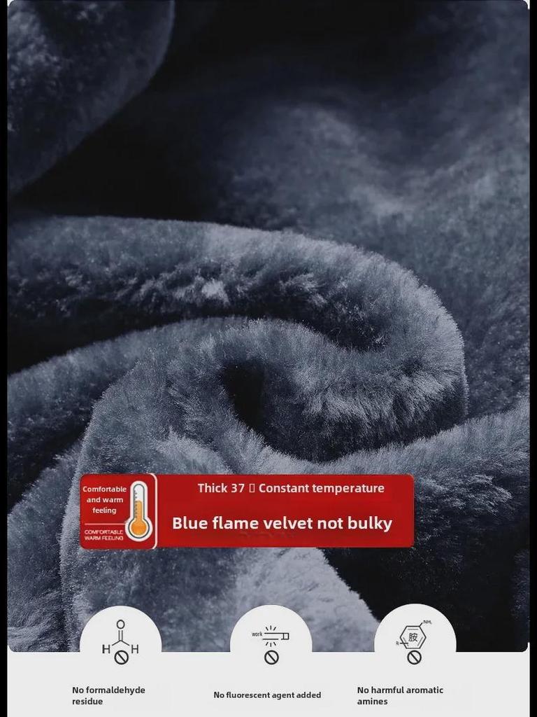 Men's Autumn/Winter Middle-Aged and Elderly Thick Velvet Coat - Large Size Warm Jacket