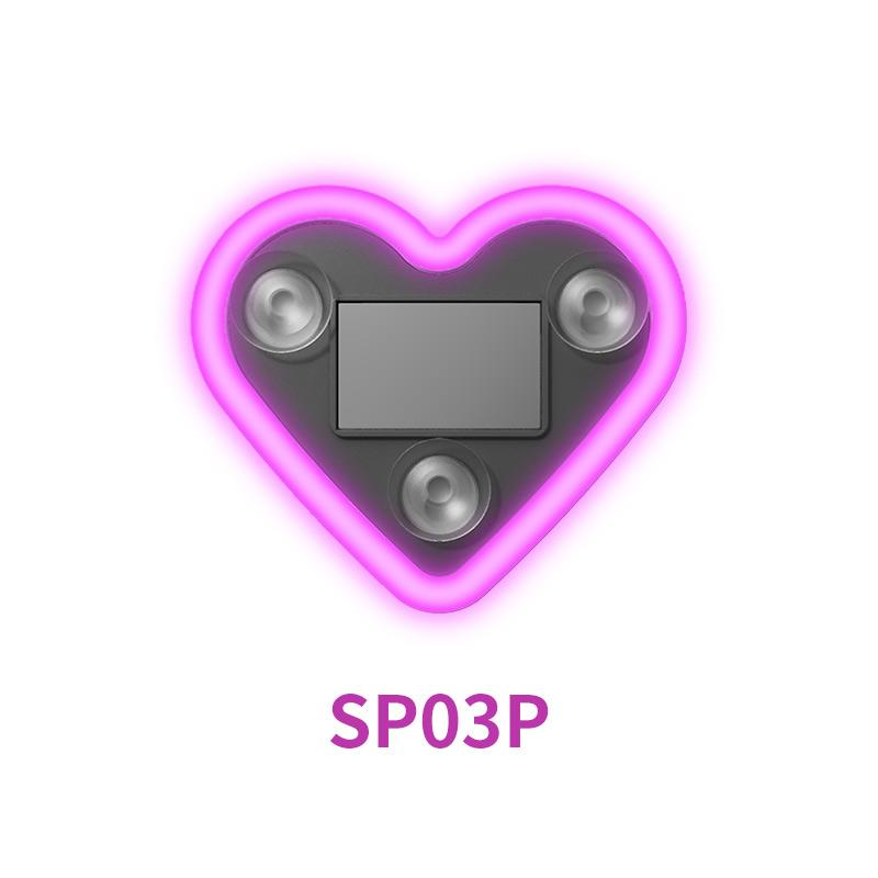 Car Triangle Window LED Solar Powered Heart Neon Light, Rear Window Illuminated, Interior Decoration Atmosphere Light, Wiring Fr