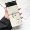 Phone Case For Samsung Galaxy Z Flip 3 4 5 Hard Folding Clear PC Bumper Animal Art Horse For Samsung Z Flip 6 Back Cover
