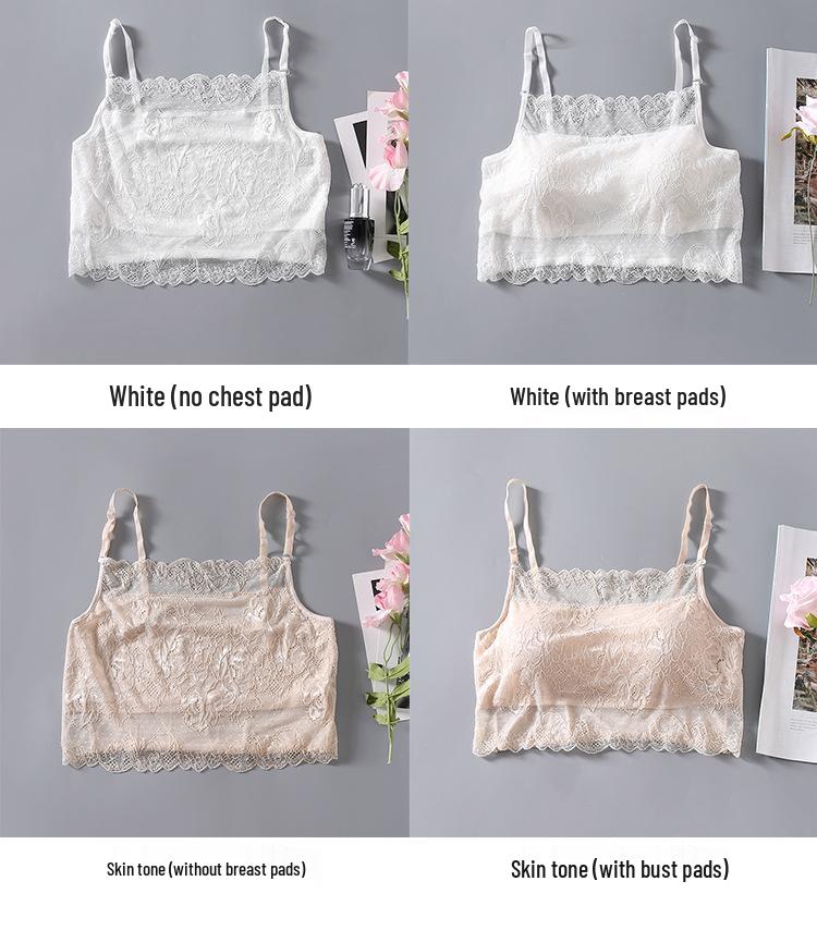 Summer Breathable Mulberry Silk Lace Camisole Versatile Tank Top