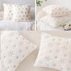 Snowflake Print Cushion Cover Sofa Couch Decoration Pillow Cover  Pillowcase Perfect for Christmas Decorations