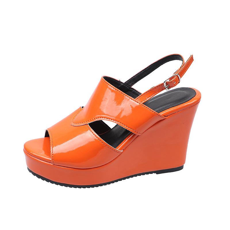 Fashion Fish Mouth Slope Heel Sandals for Women 2025 Summer New Thick Bottom Anti Slip High Heels Platform Shoes Zapatos De Mujer 2025